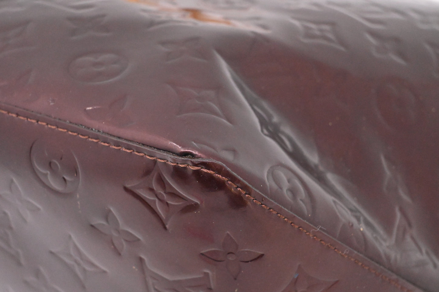 Louis Vuitton Bellevue GM in Amarante Vernis Leather