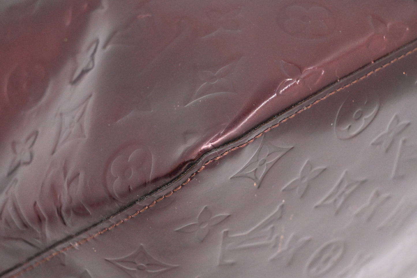 Louis Vuitton Bellevue GM in Amarante Vernis Leather