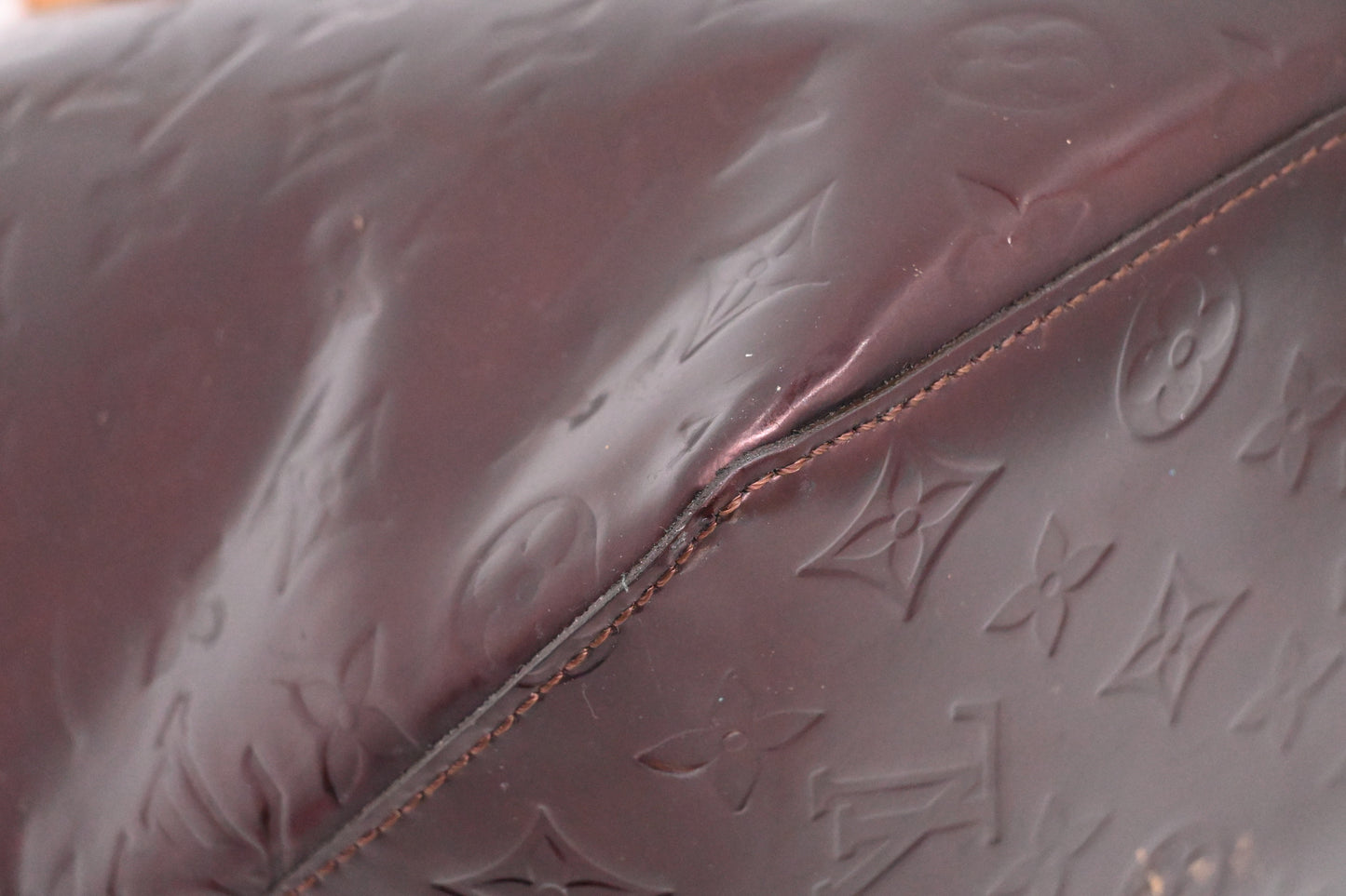 Louis Vuitton Bellevue GM in Amarante Vernis Leather