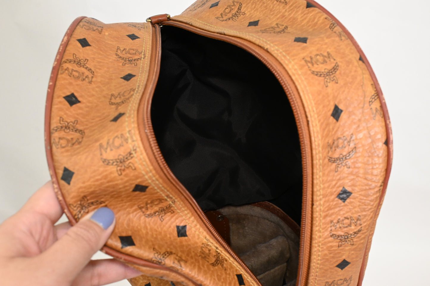 MCM Golf Bag in Cognac Visetos Canvas