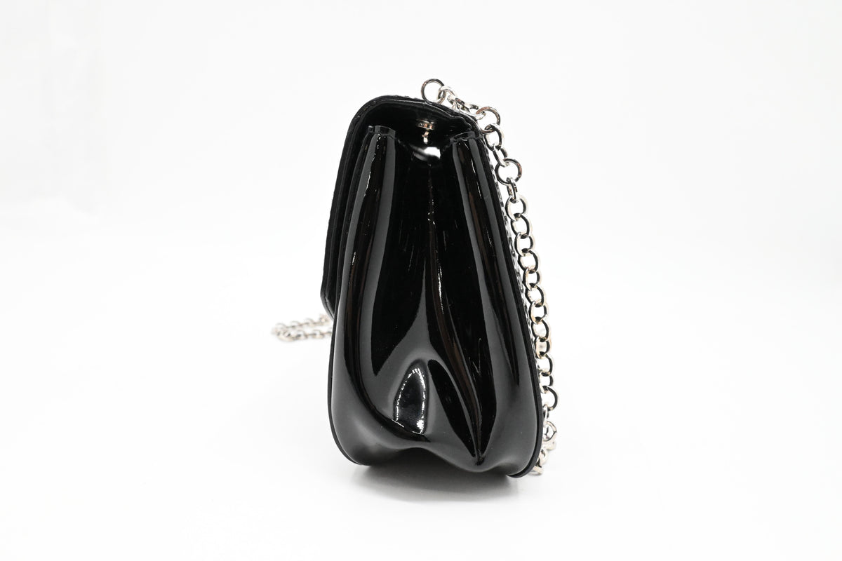 Ferragamo Crossbody Bag in Black Patent Leather