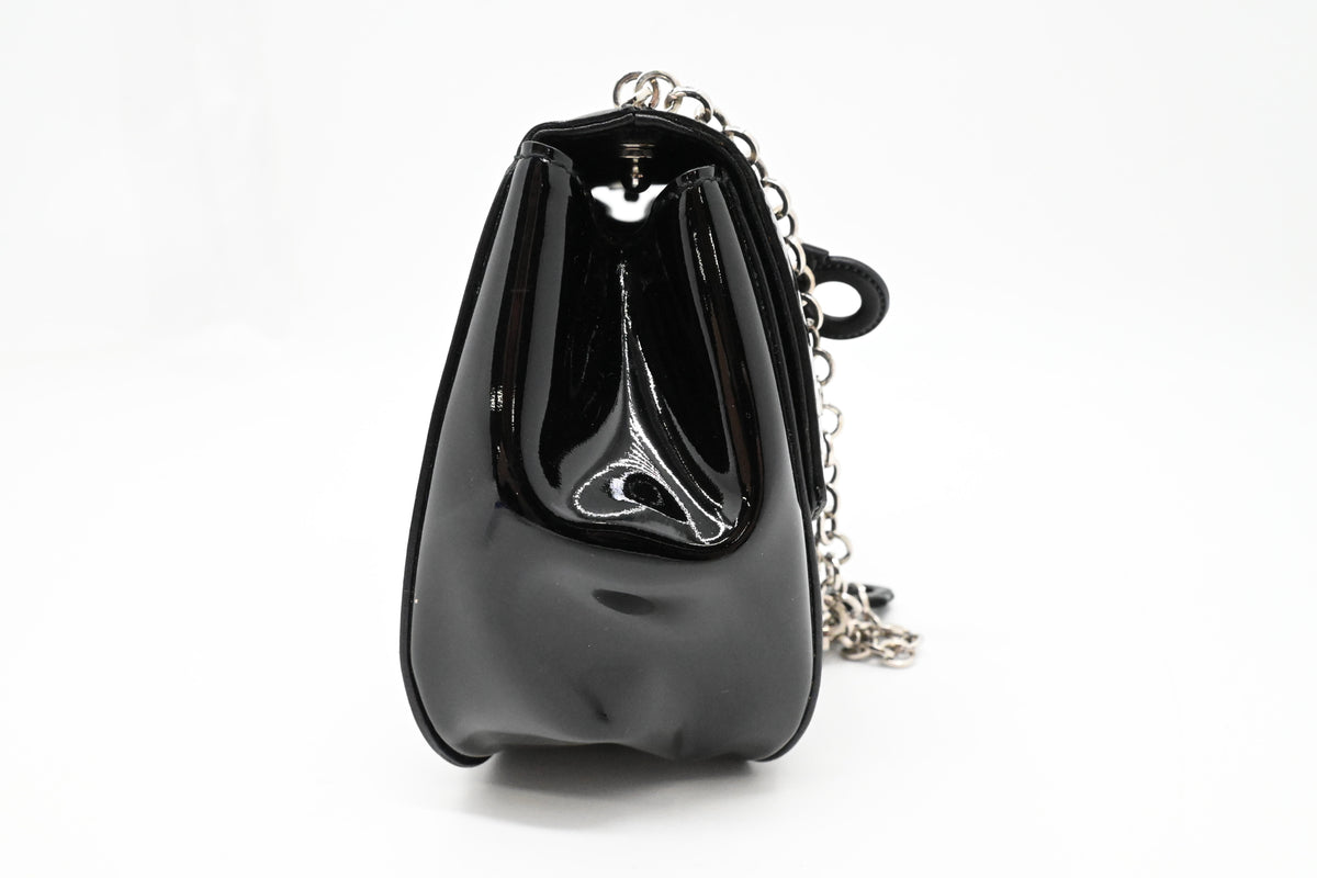 Ferragamo Crossbody Bag in Black Patent Leather