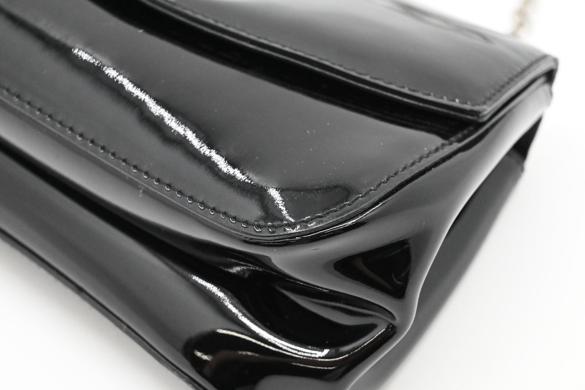 Ferragamo Crossbody Bag in Black Patent Leather