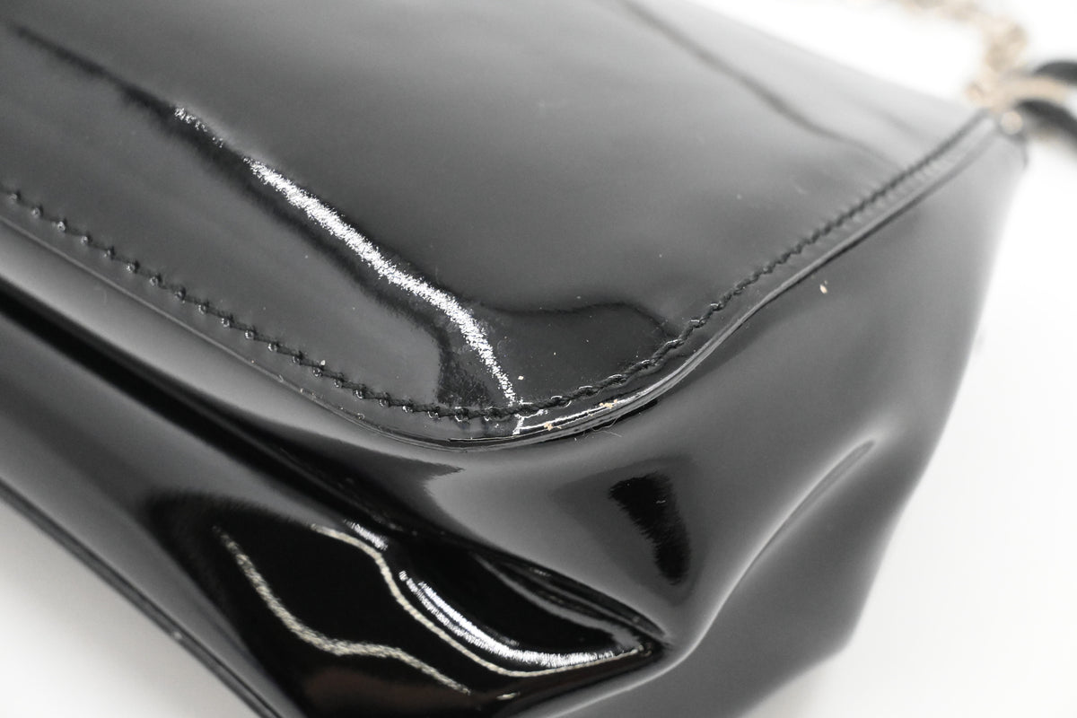 Ferragamo Crossbody Bag in Black Patent Leather