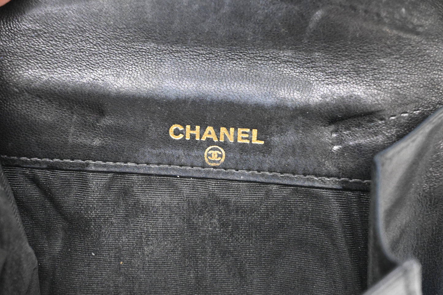 Chanel Compact Wallet in Black Caviar Leather