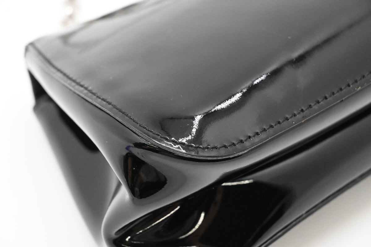 Ferragamo Crossbody Bag in Black Patent Leather