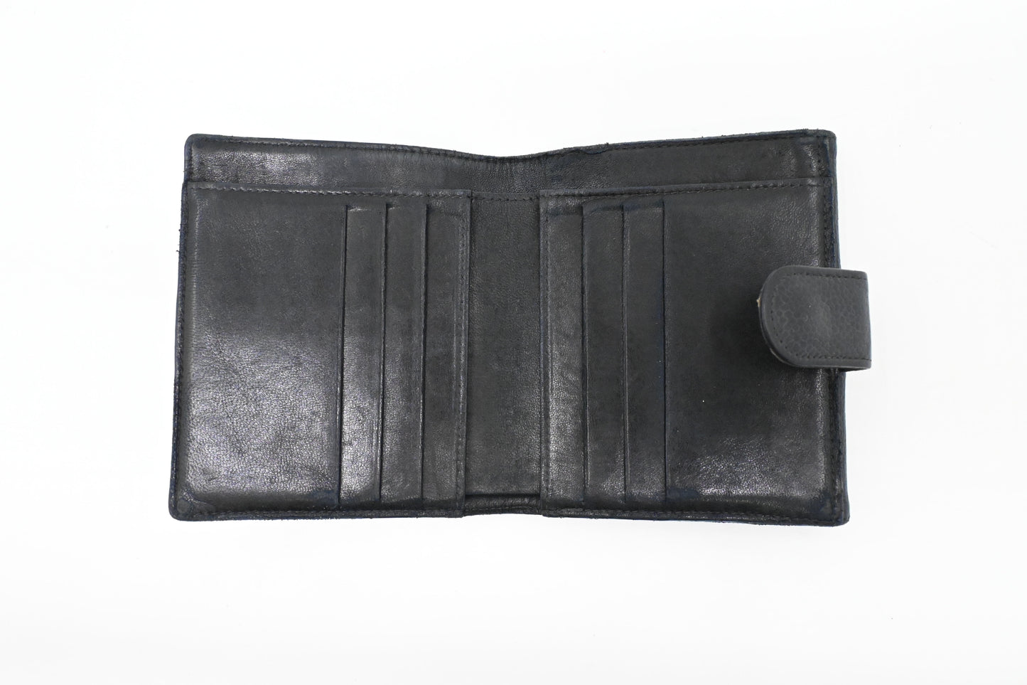 Chanel Compact Wallet in Black Caviar Leather