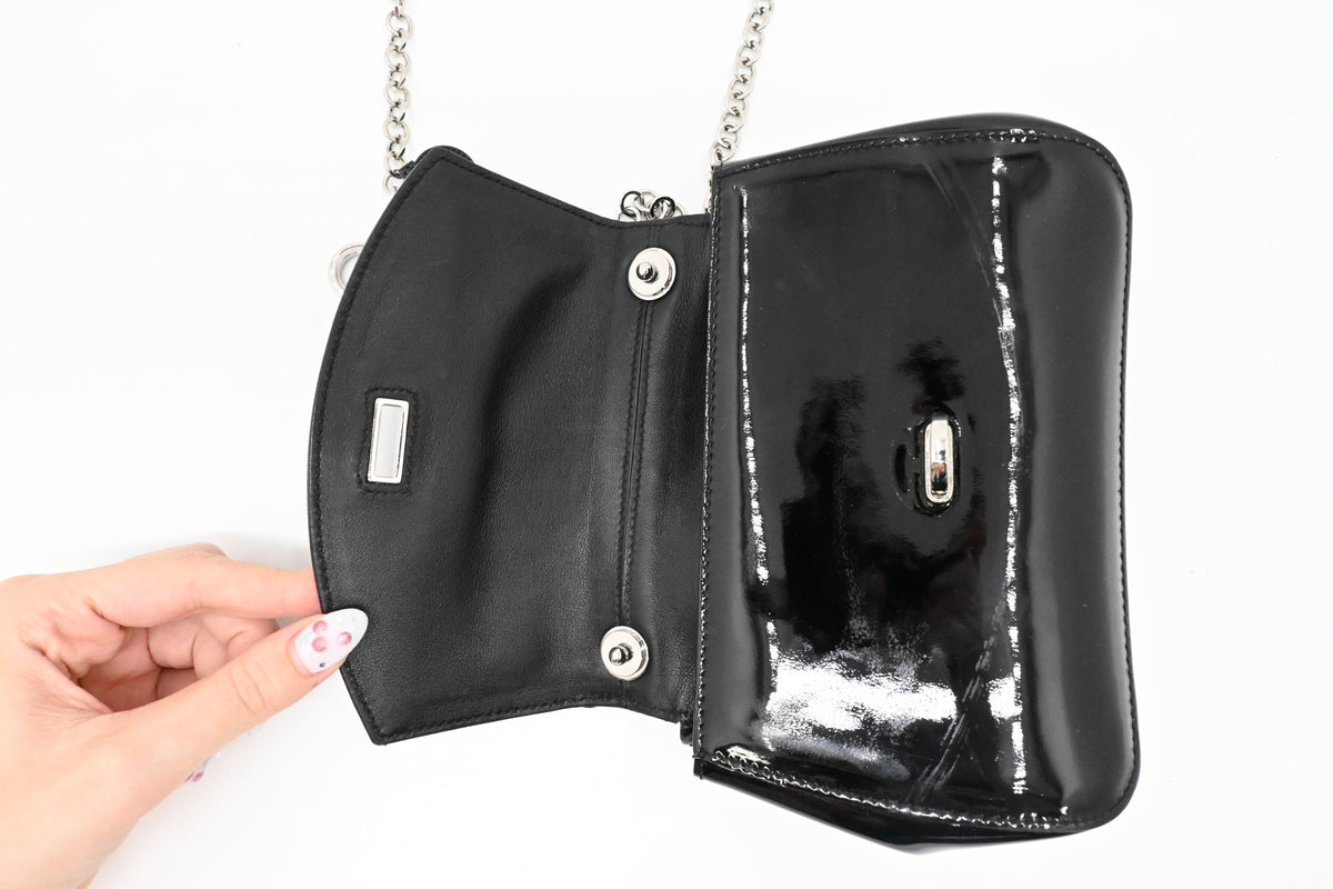 Ferragamo Crossbody Bag in Black Patent Leather