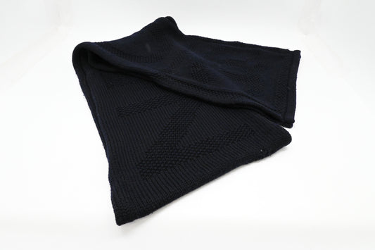 Chanel Scarf in Navy Blue Wool