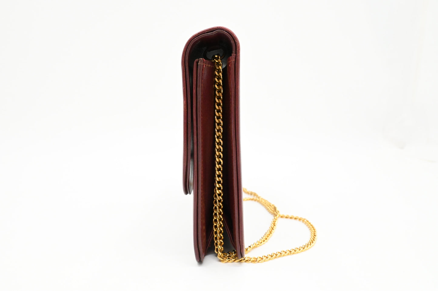 Dior Chain Bag in Burgundy Leather