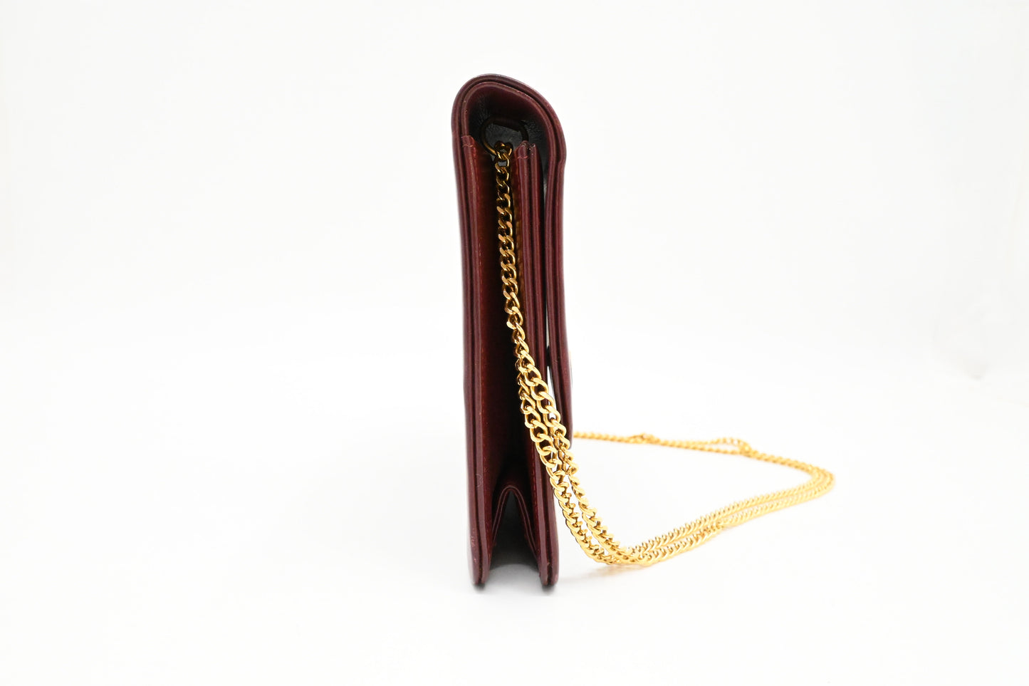 Dior Chain Bag in Burgundy Leather