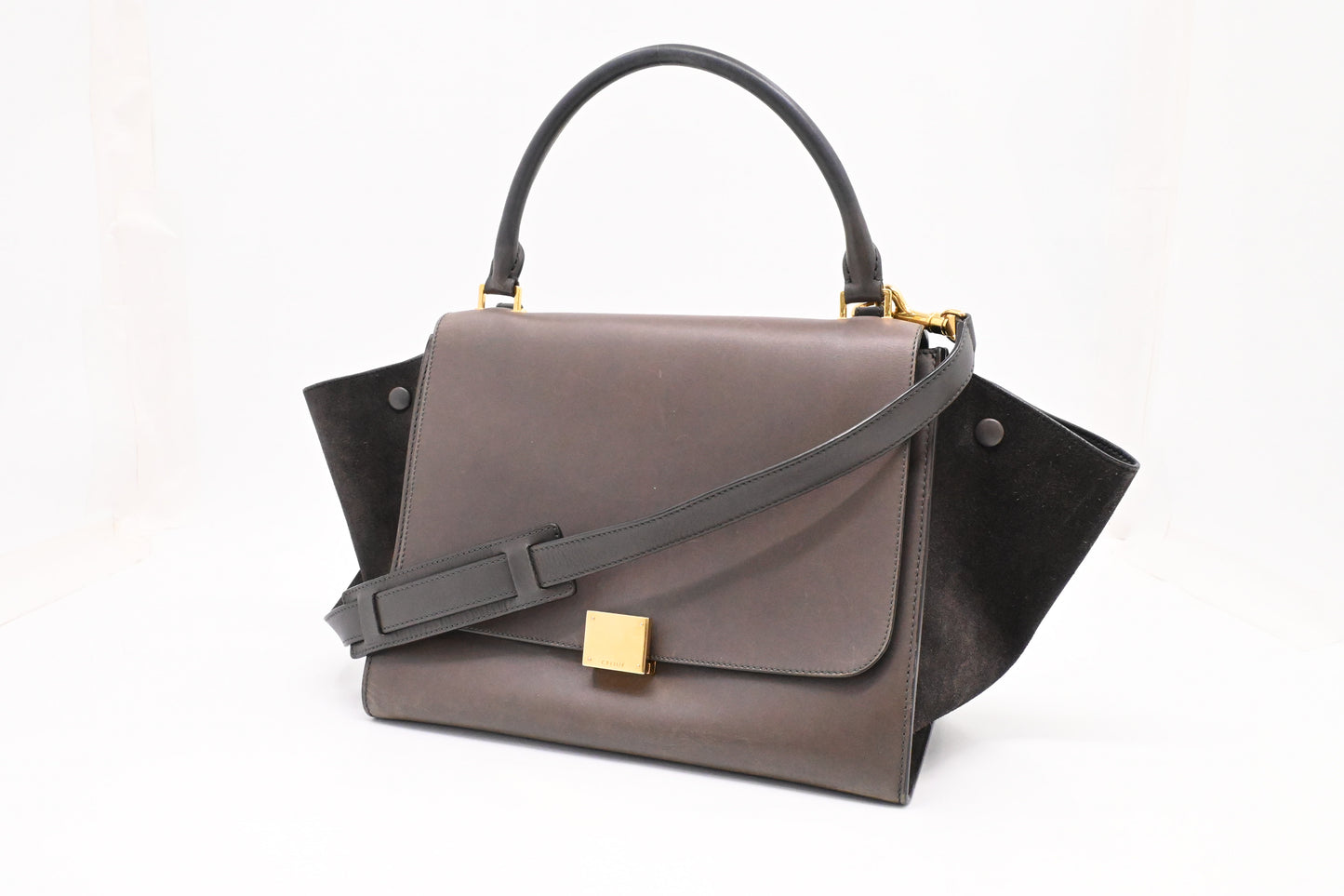 Celine Trapeze in Gray Leather