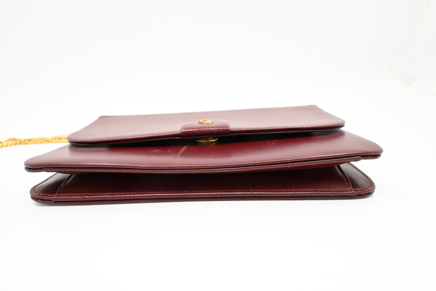 Dior Chain Bag in Burgundy Leather