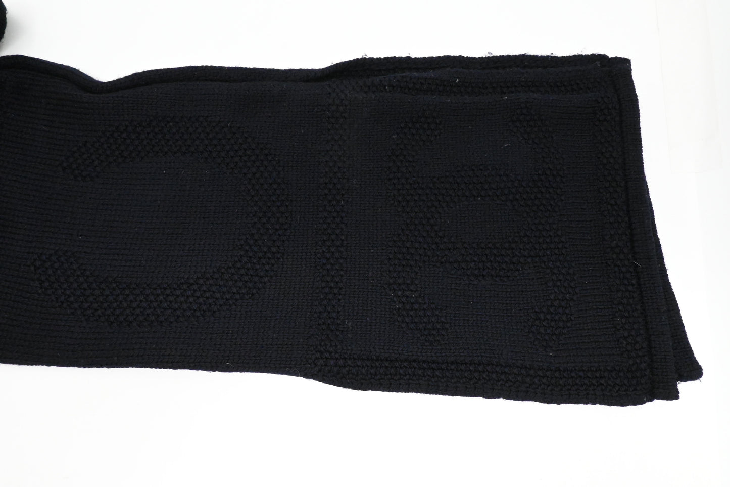 Chanel Scarf in Navy Blue Wool