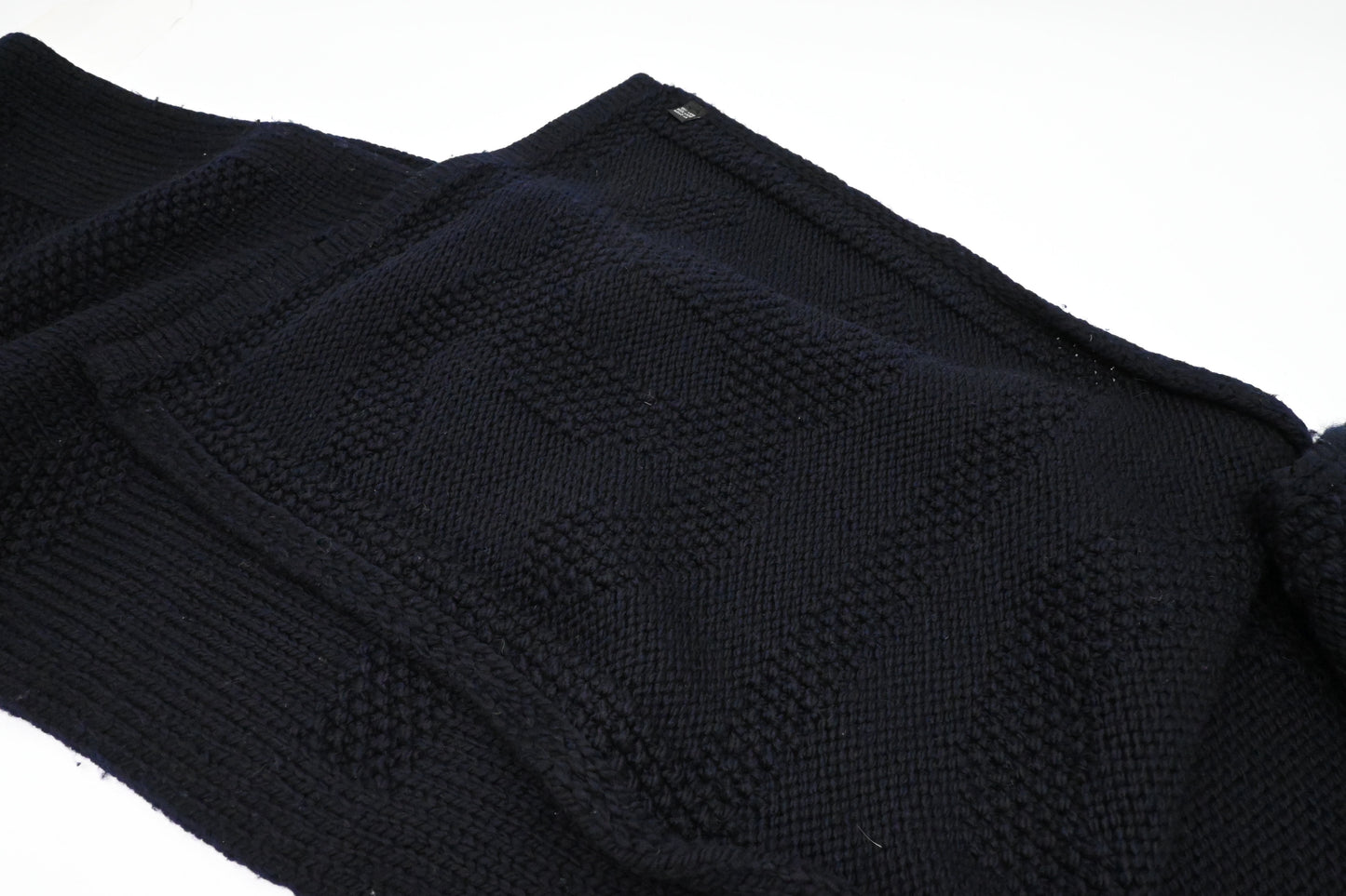 Chanel Scarf in Navy Blue Wool