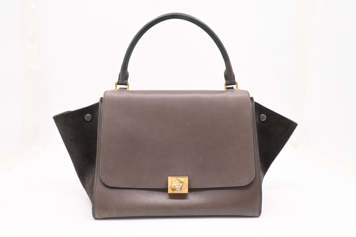 Celine Trapeze in Gray Leather