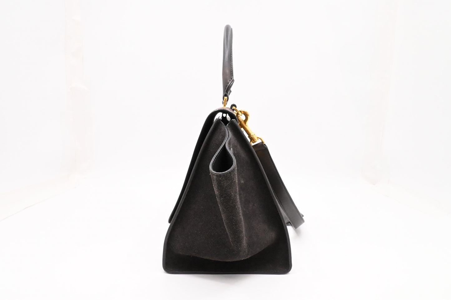 Celine Trapeze in Gray Leather