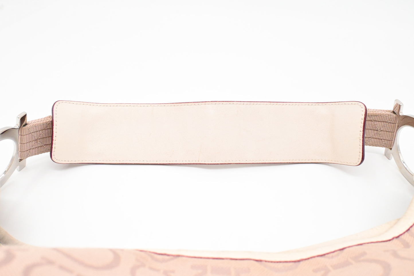 Ferragamo Shoulder Bag in Pink Gancini Canvas