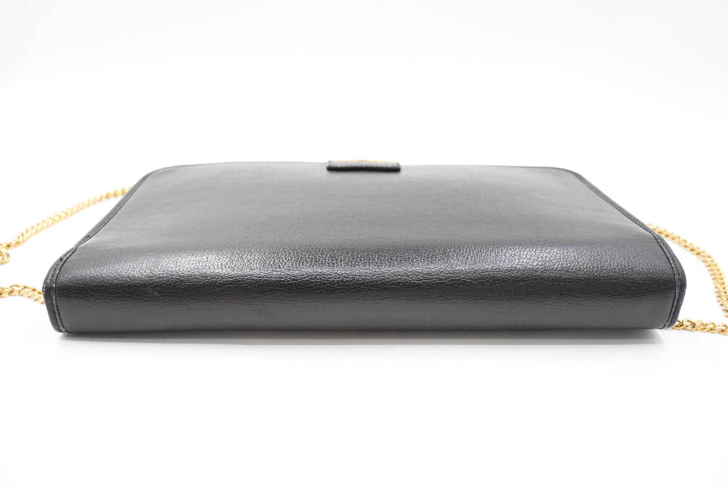 Dior Chain Shoulder Bag in Black Leather