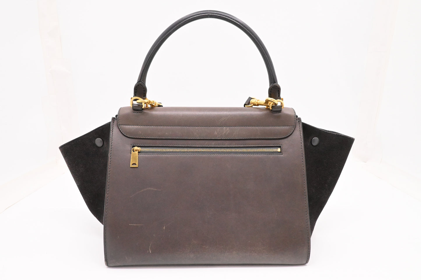 Celine Trapeze in Gray Leather