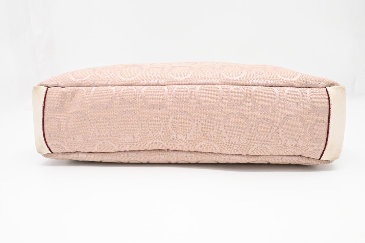 Ferragamo Shoulder Bag in Pink Gancini Canvas