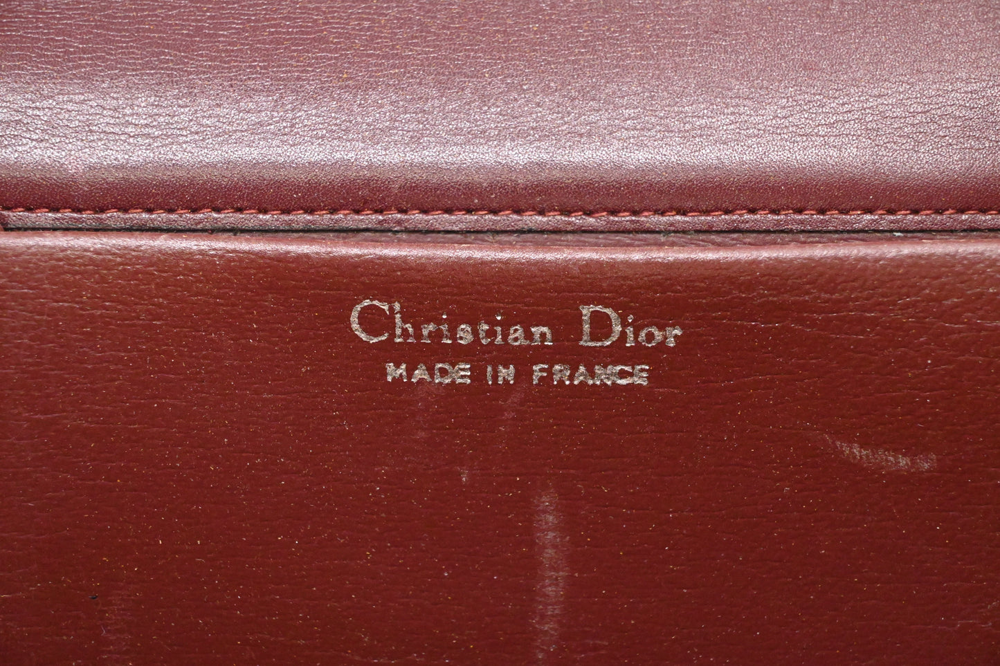 Dior Chain Bag in Burgundy Leather