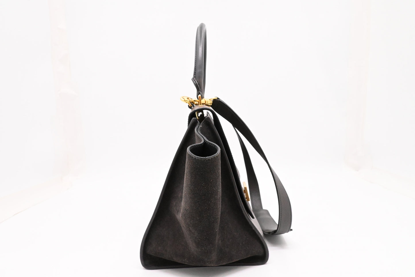 Celine Trapeze in Gray Leather
