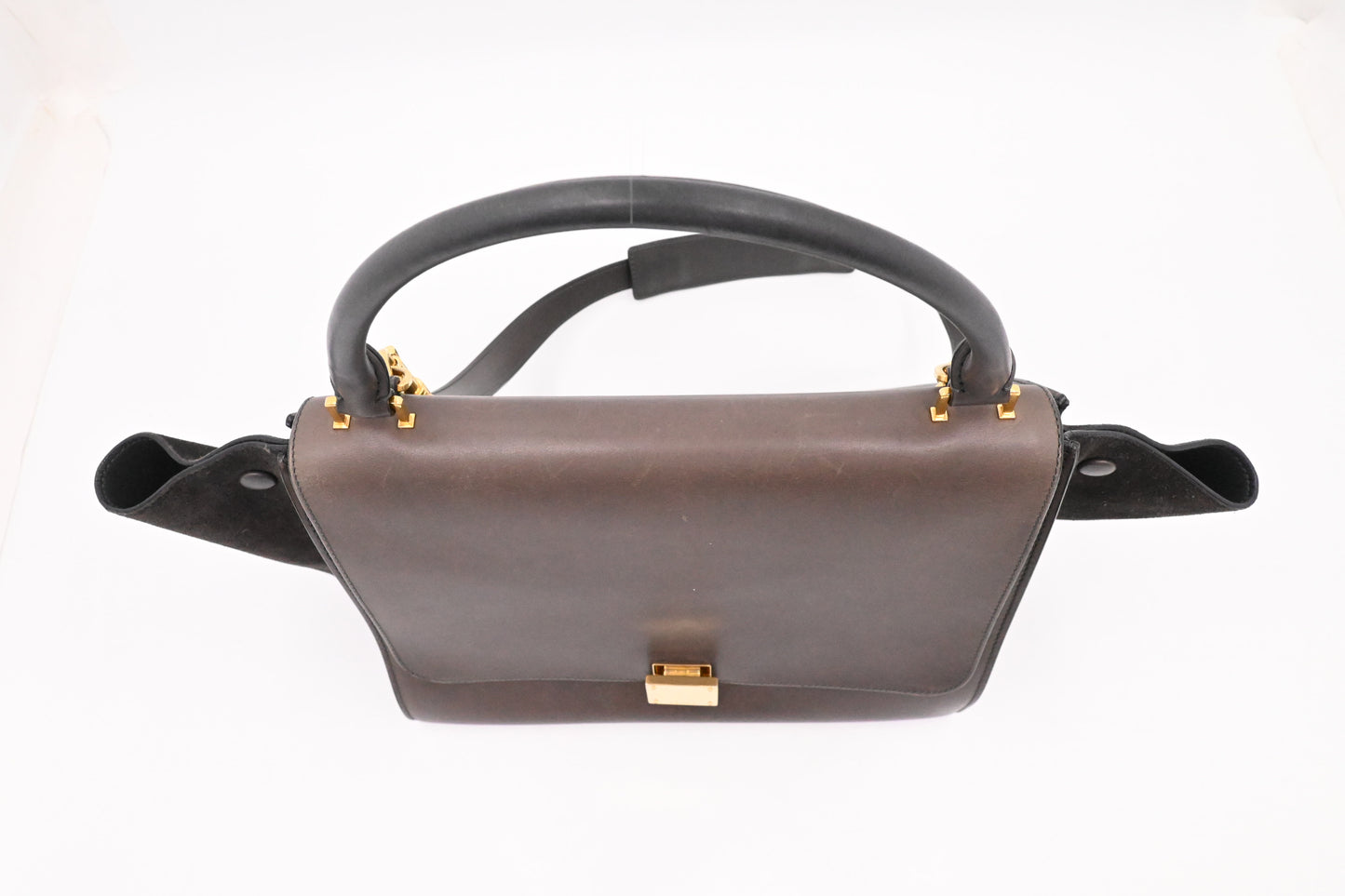 Celine Trapeze in Gray Leather