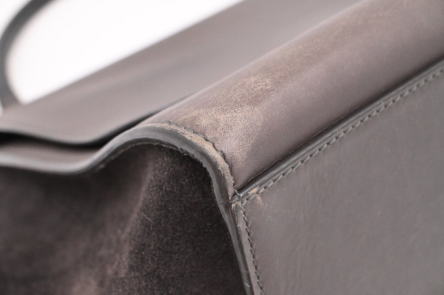 Celine Trapeze in Gray Leather