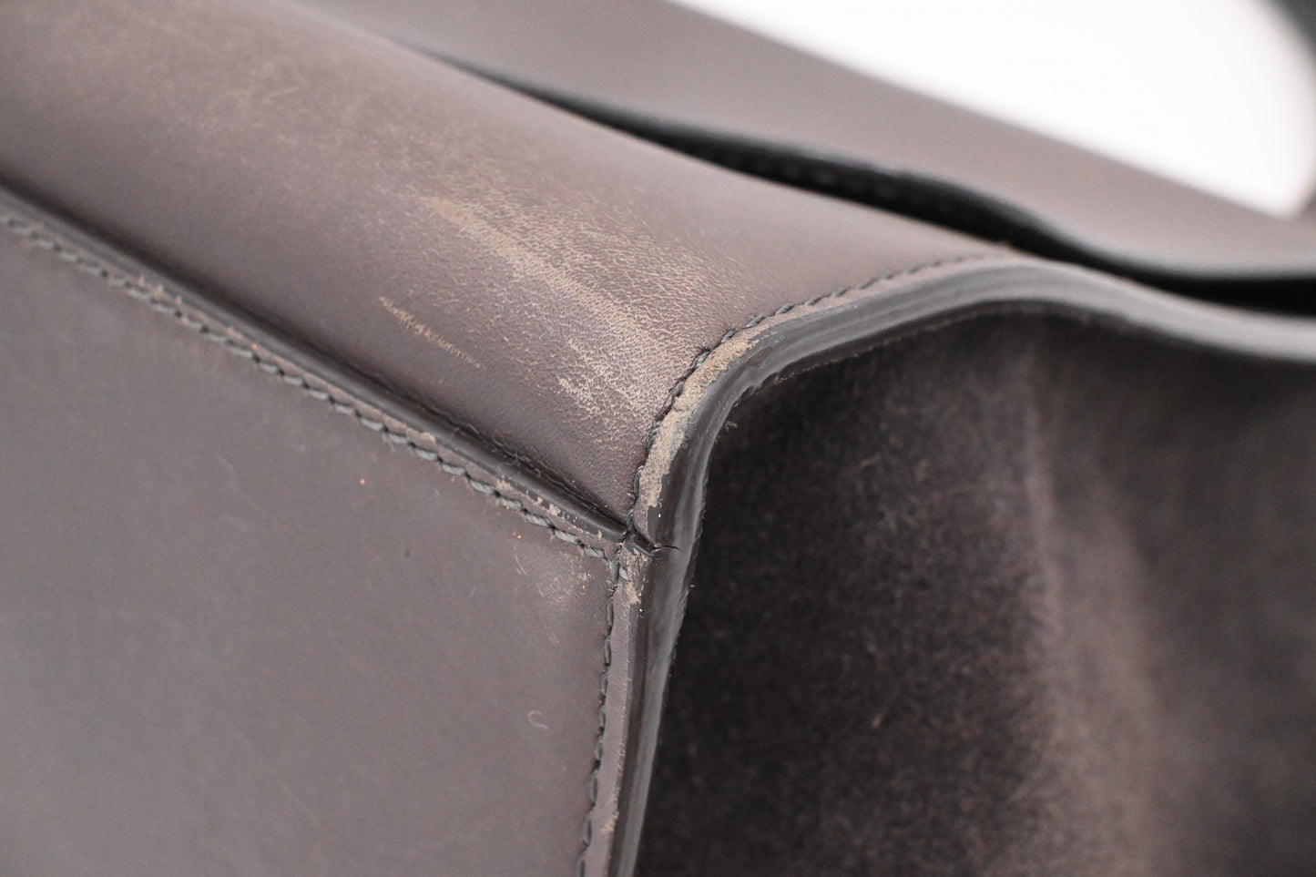 Celine Trapeze in Gray Leather