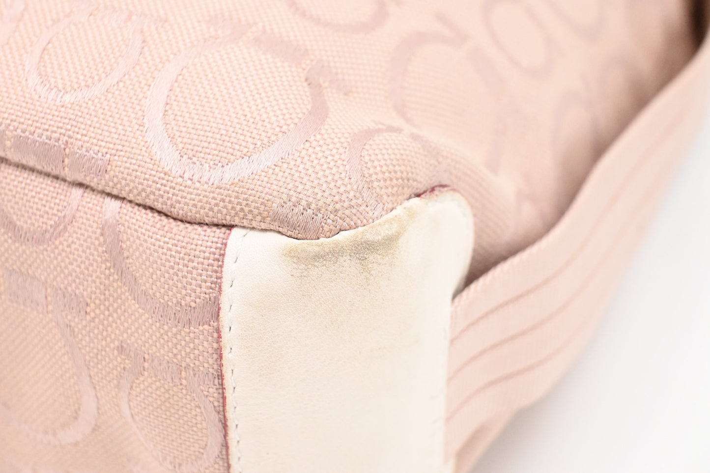 Ferragamo Shoulder Bag in Pink Gancini Canvas