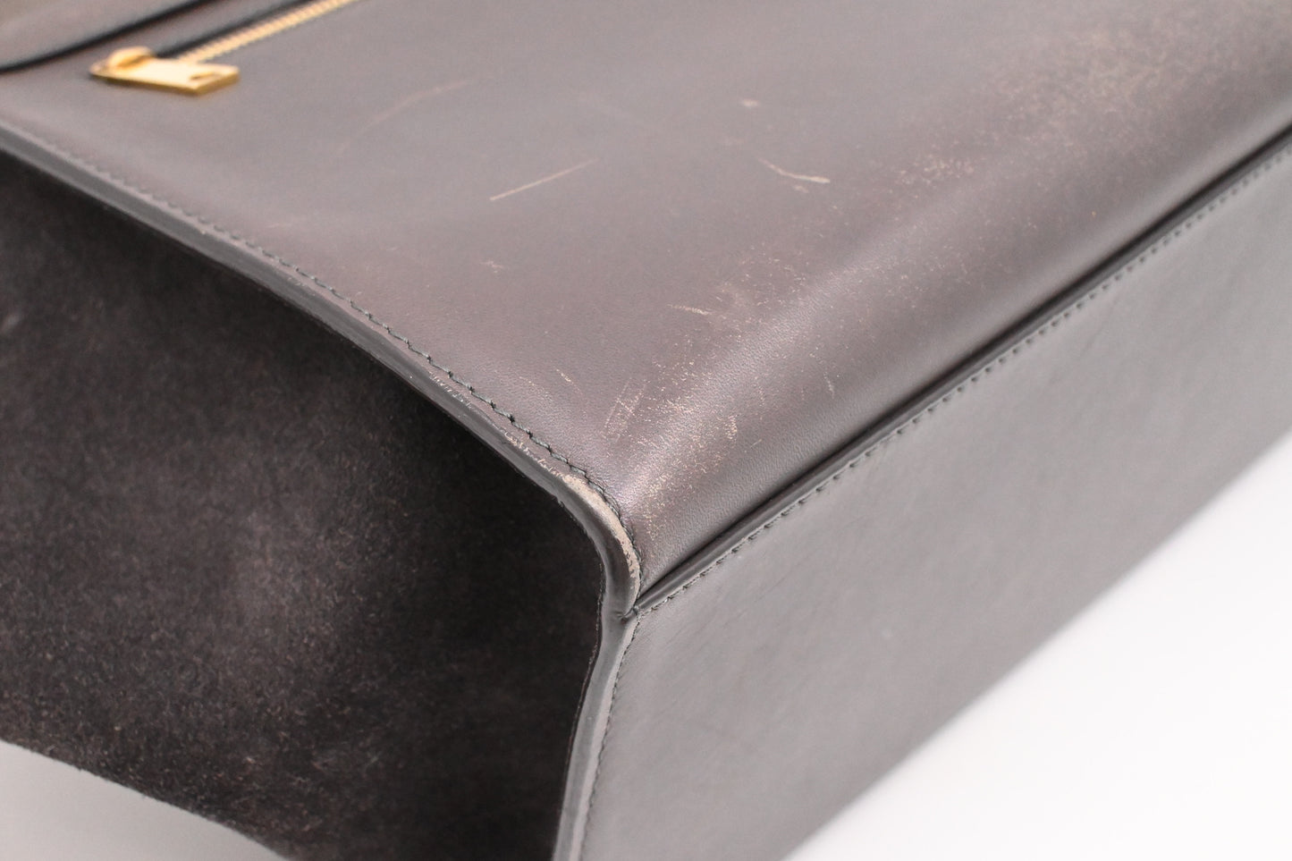 Celine Trapeze in Gray Leather