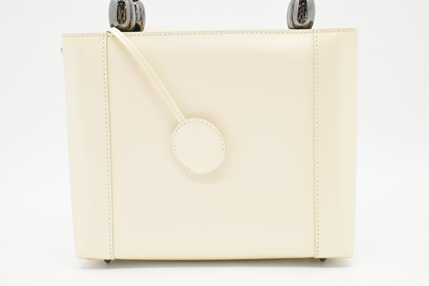 Dior Small Malice Handbag in Pearl White Patent Leather