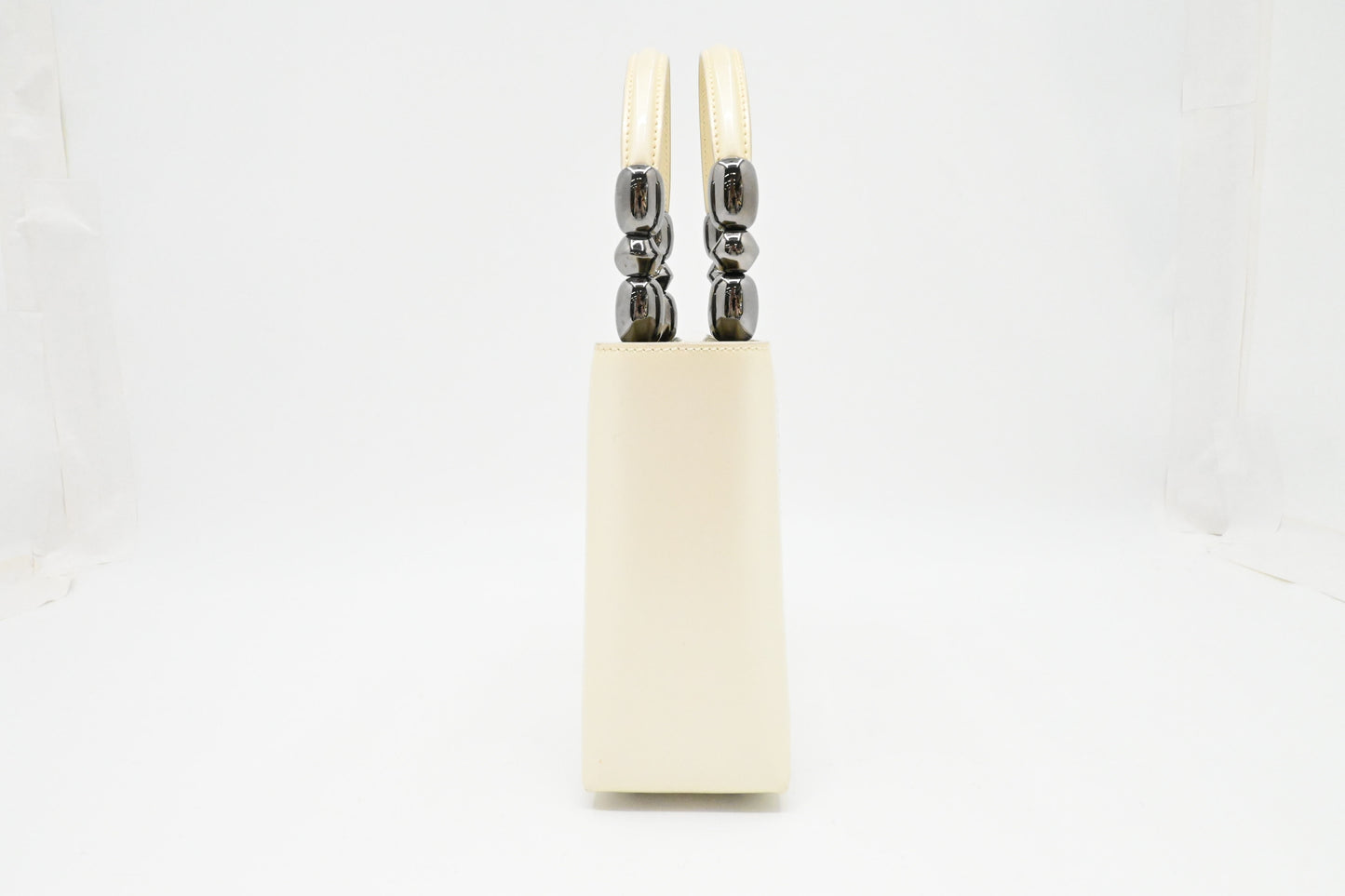 Dior Small Malice Handbag in Pearl White Patent Leather