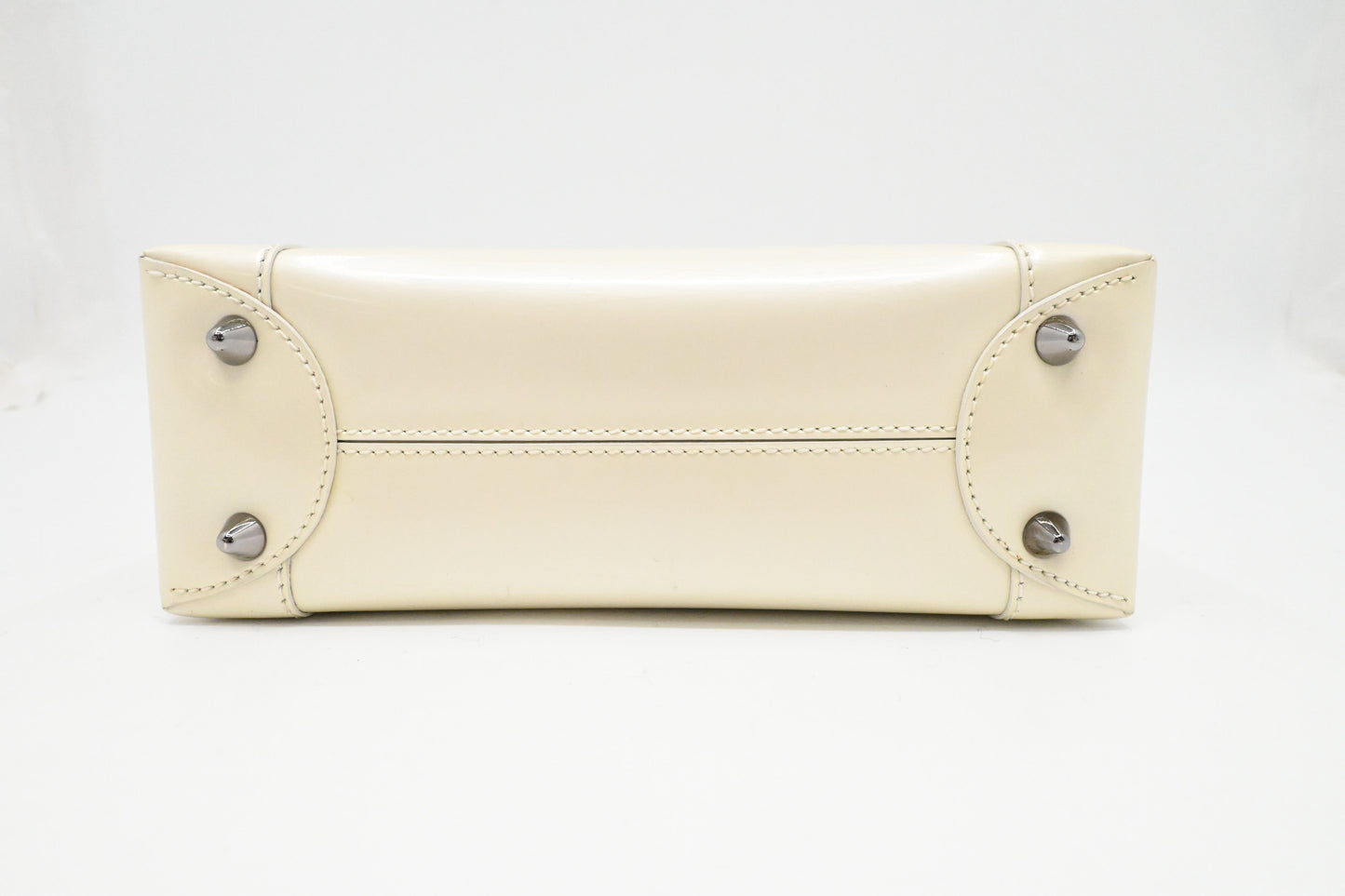 Dior Small Malice Handbag in Pearl White Patent Leather