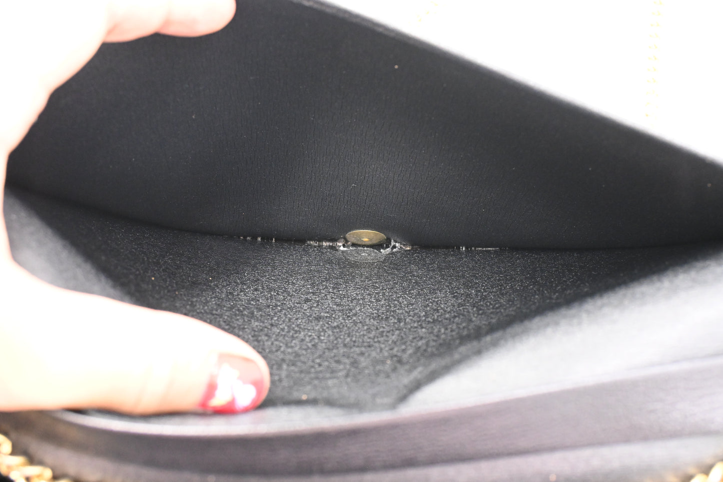 Dior Chain Shoulder Bag in Black Leather