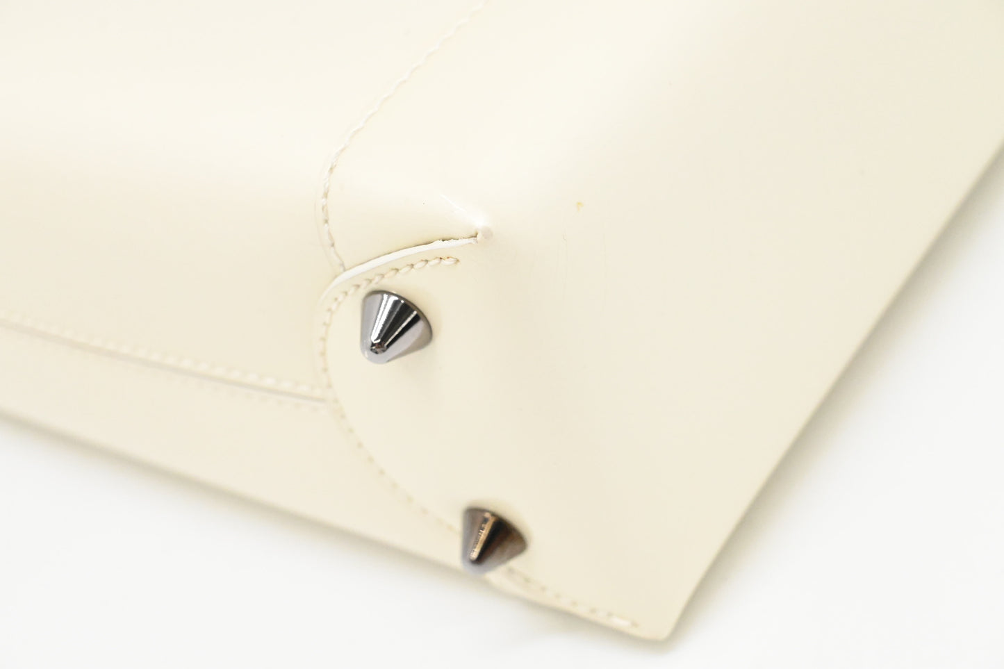 Dior Small Malice Handbag in Pearl White Patent Leather