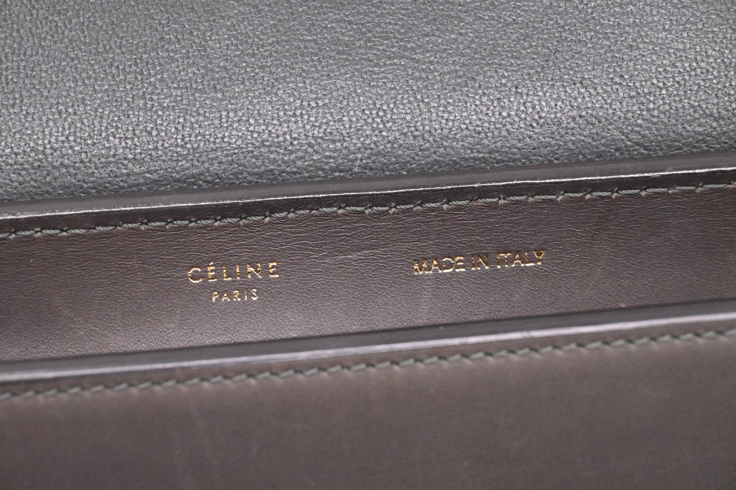 Celine Trapeze in Gray Leather