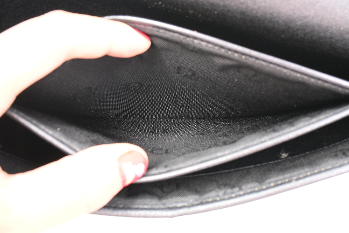 Dior Chain Shoulder Bag in Black Leather