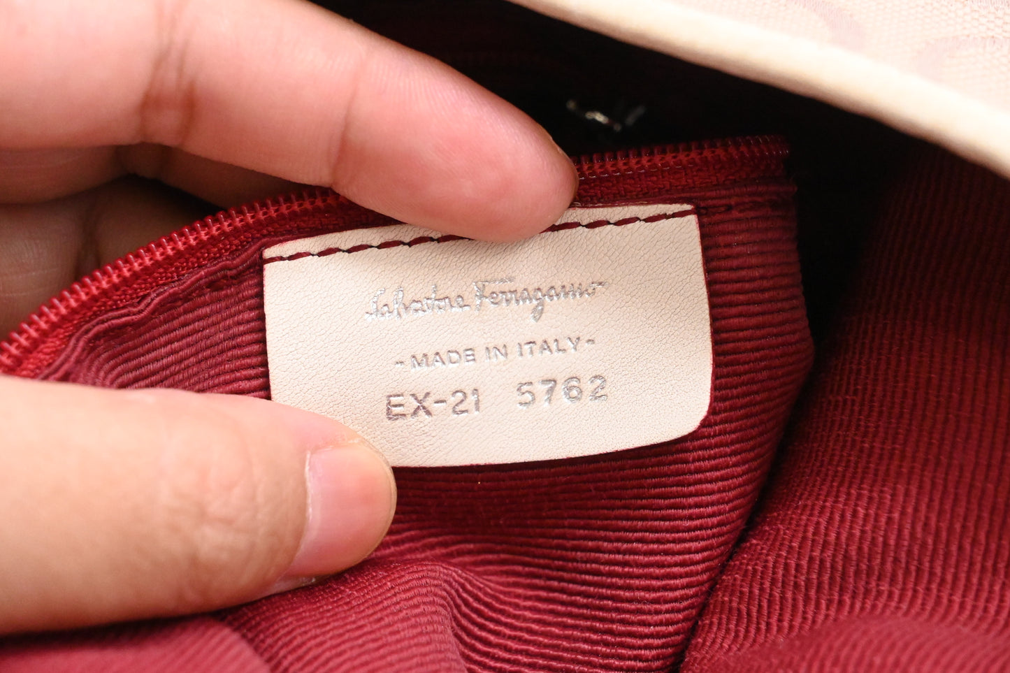 Ferragamo Shoulder Bag in Pink Gancini Canvas