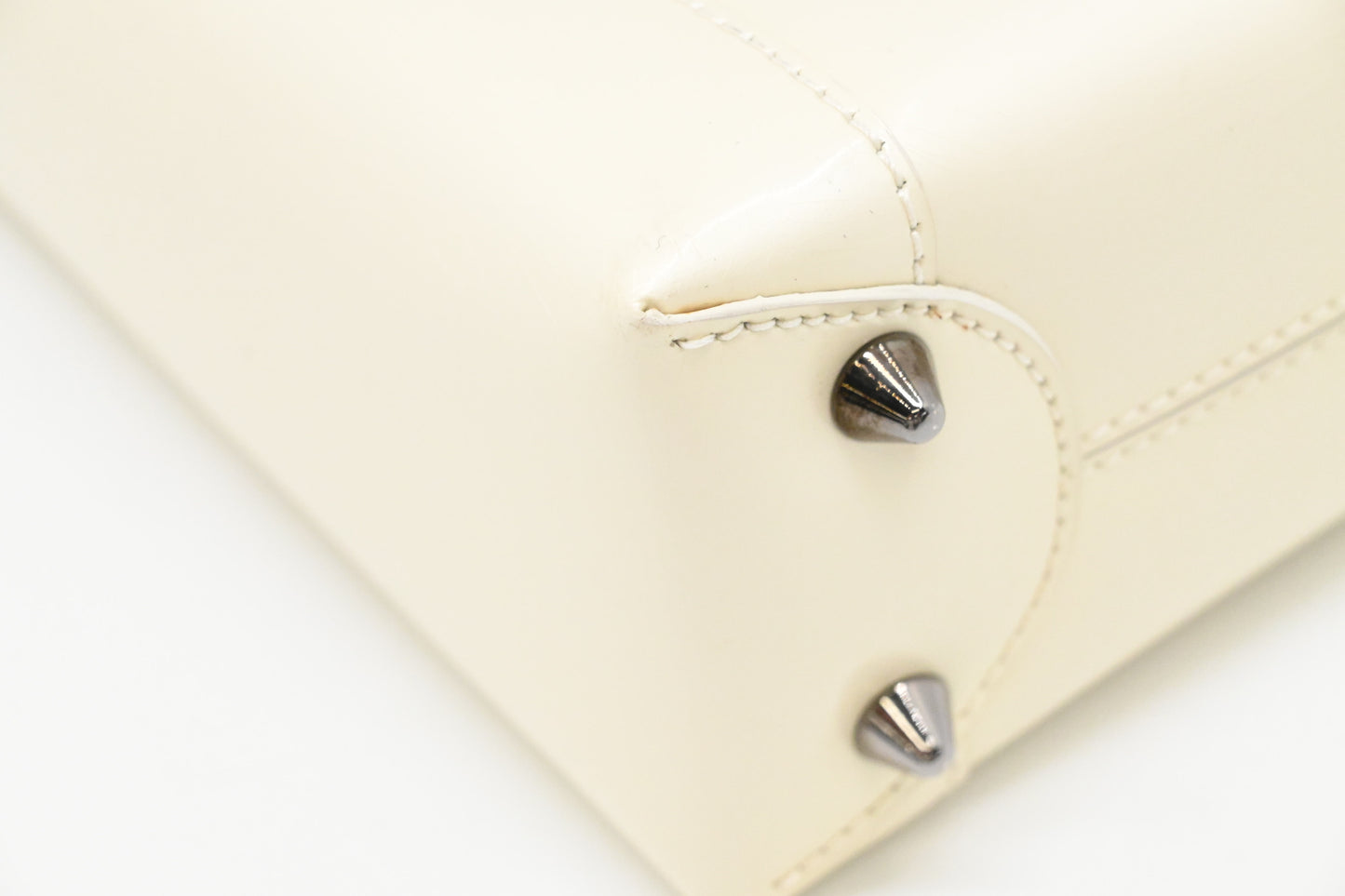 Dior Small Malice Handbag in Pearl White Patent Leather