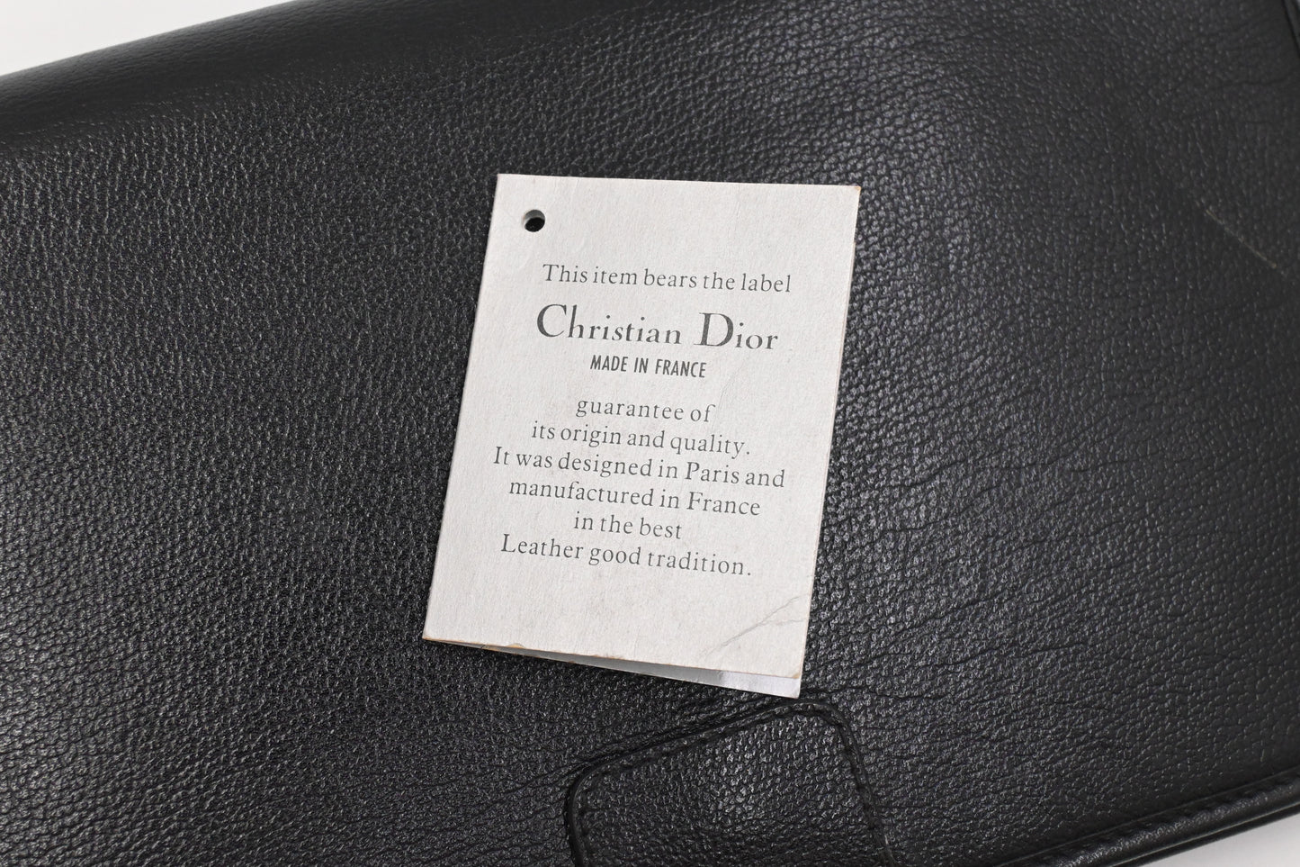 Dior Chain Shoulder Bag in Black Leather