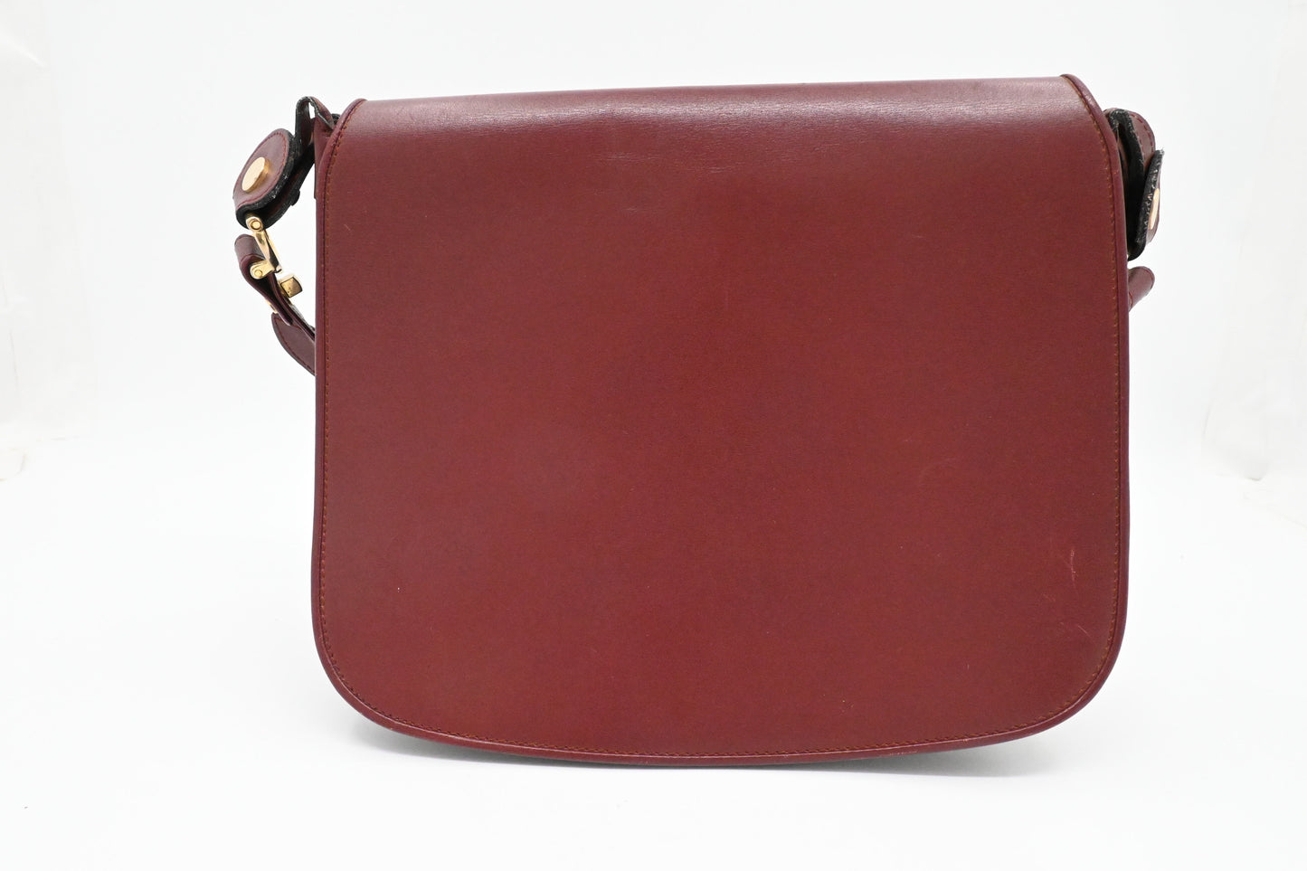 Cartier Messenger Bag in Burgundy Leather