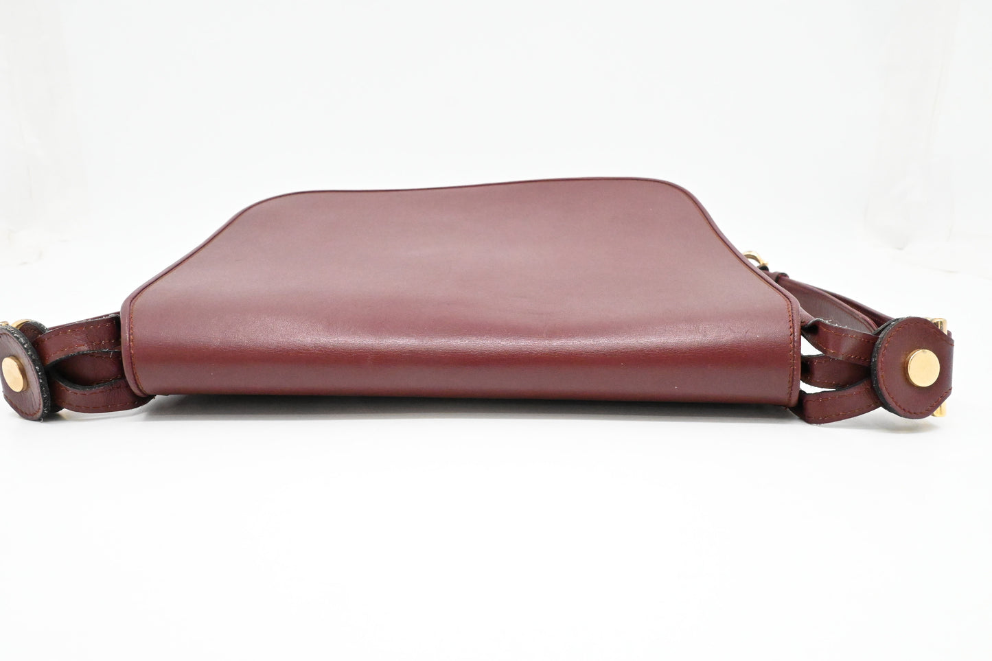 Cartier Messenger Bag in Burgundy Leather