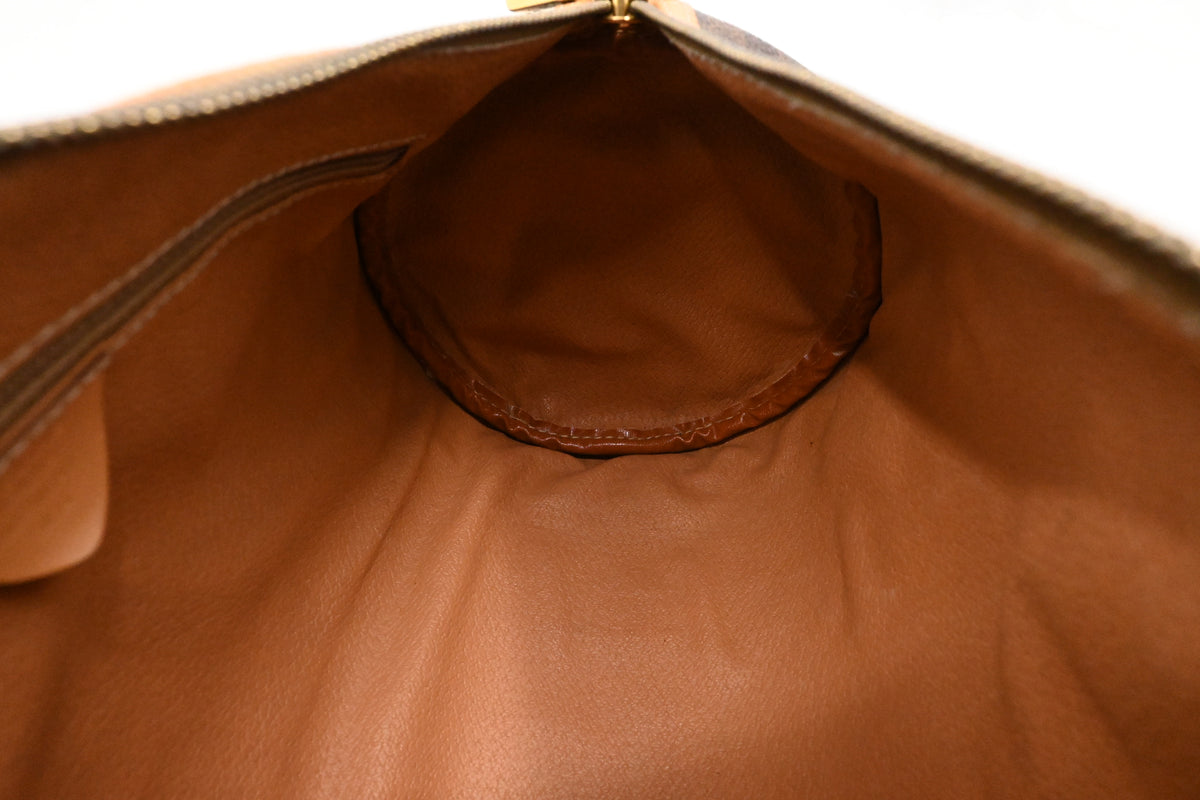 Celine Round Handbag in Brown Macadam Canvas