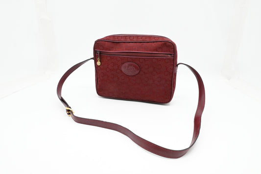 Celine Shoulder Bag in Red Canvas