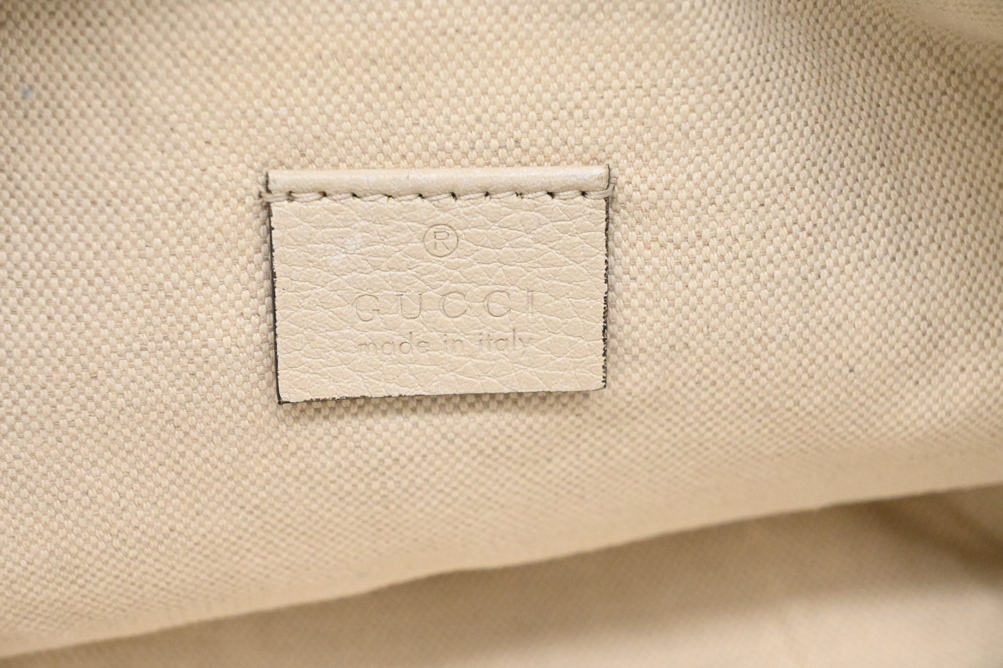 Gucci Bumbag in White Leather