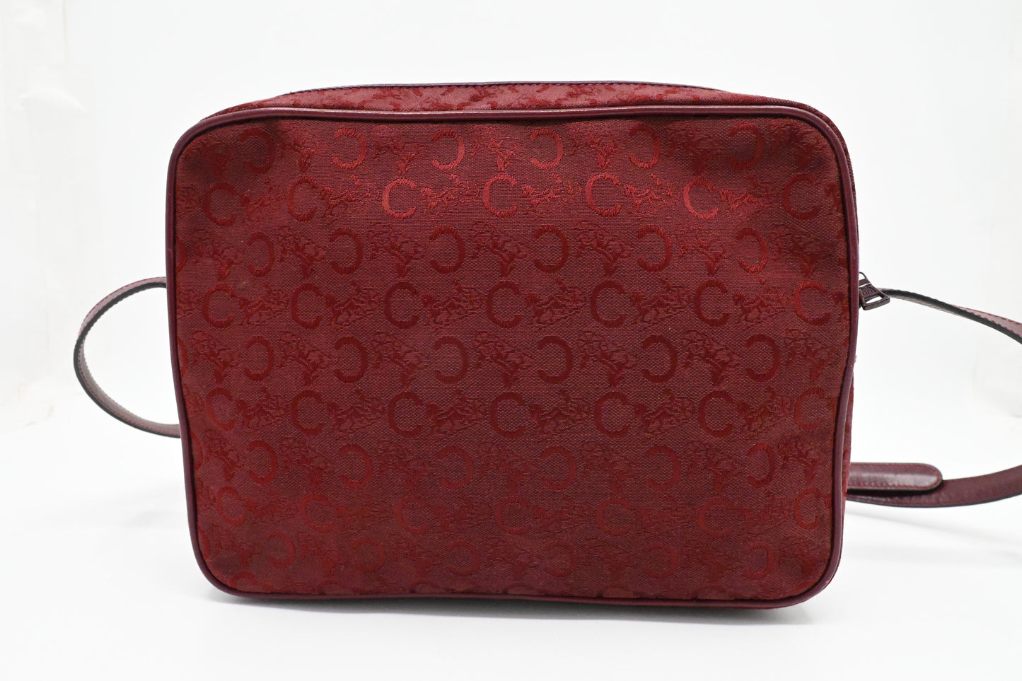 Celine Shoulder Bag in Red Canvas