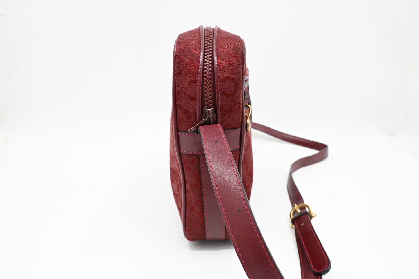 Celine Shoulder Bag in Red Canvas