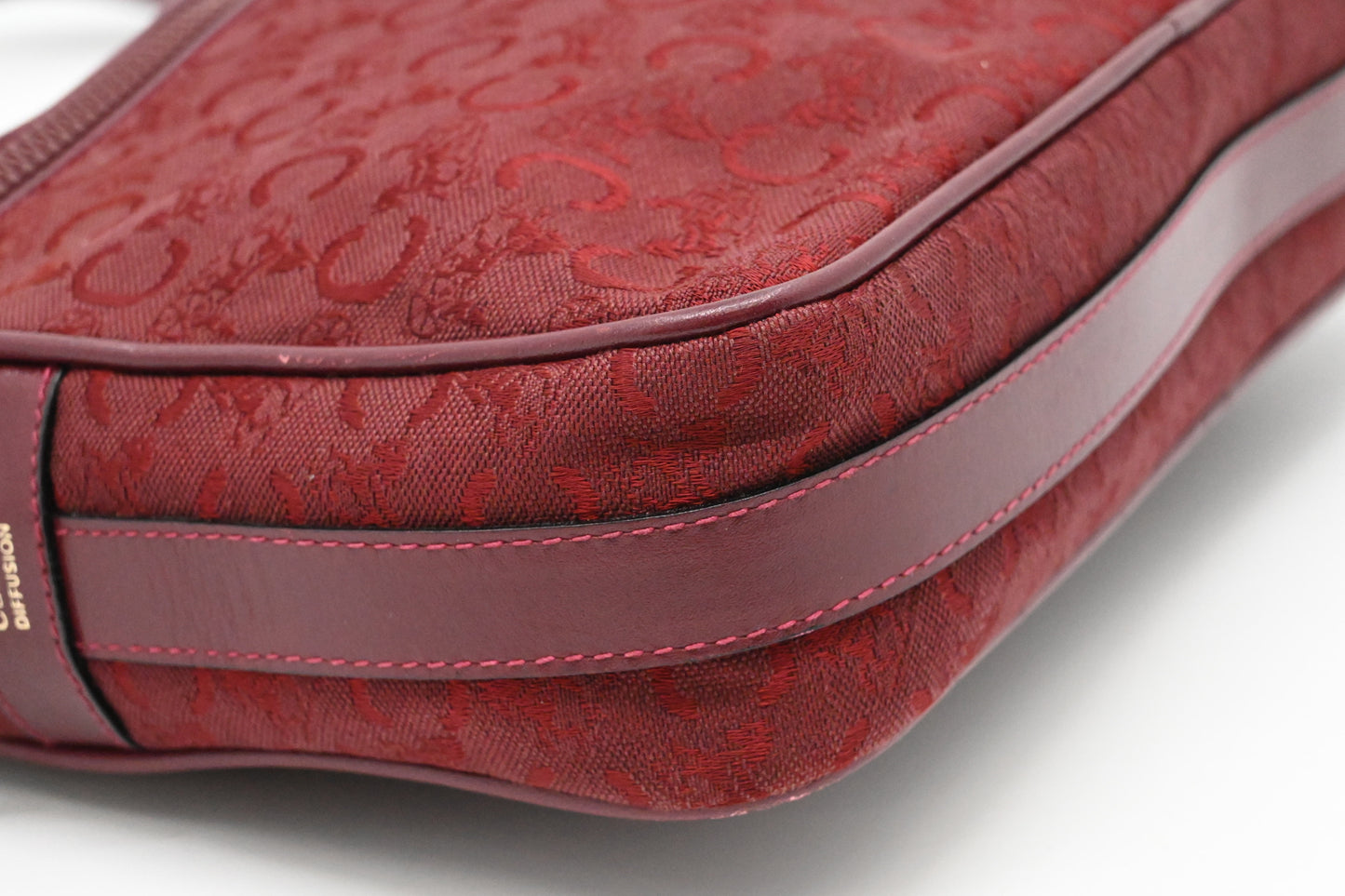 Celine Shoulder Bag in Red Canvas